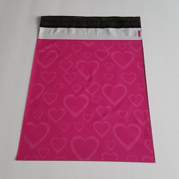 25 pcs Pink Heart Poly Mailers 10"x13" inches - Picture 5 of 7
